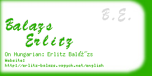 balazs erlitz business card